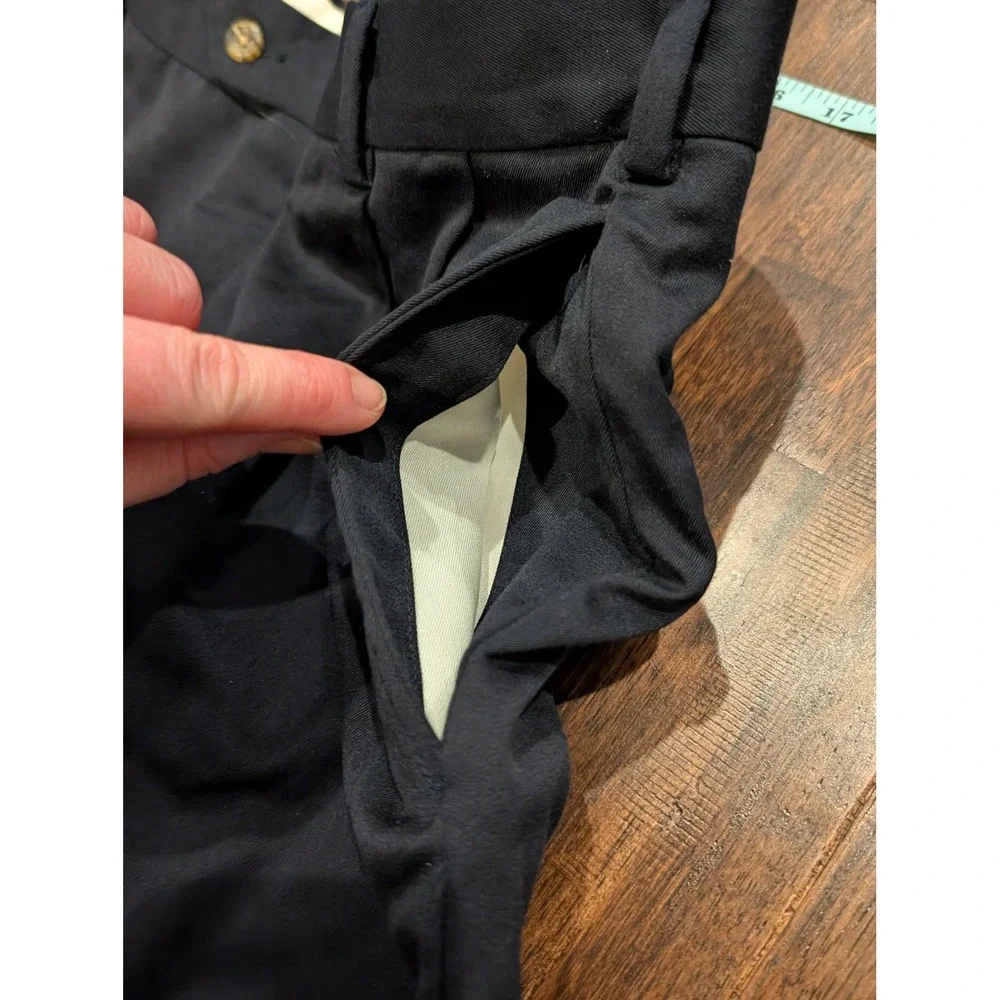 Vintage Tommy Hilfiger Dress‎ Pants Mens 36x32 Navy Pleated Cuffed Classic